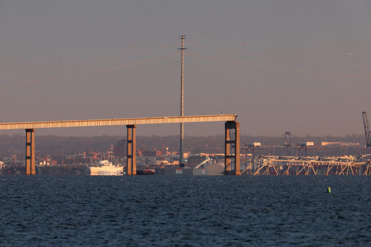 Francis Scott Key Bridge collapses in a matter of seconds after cargo ships slams into column