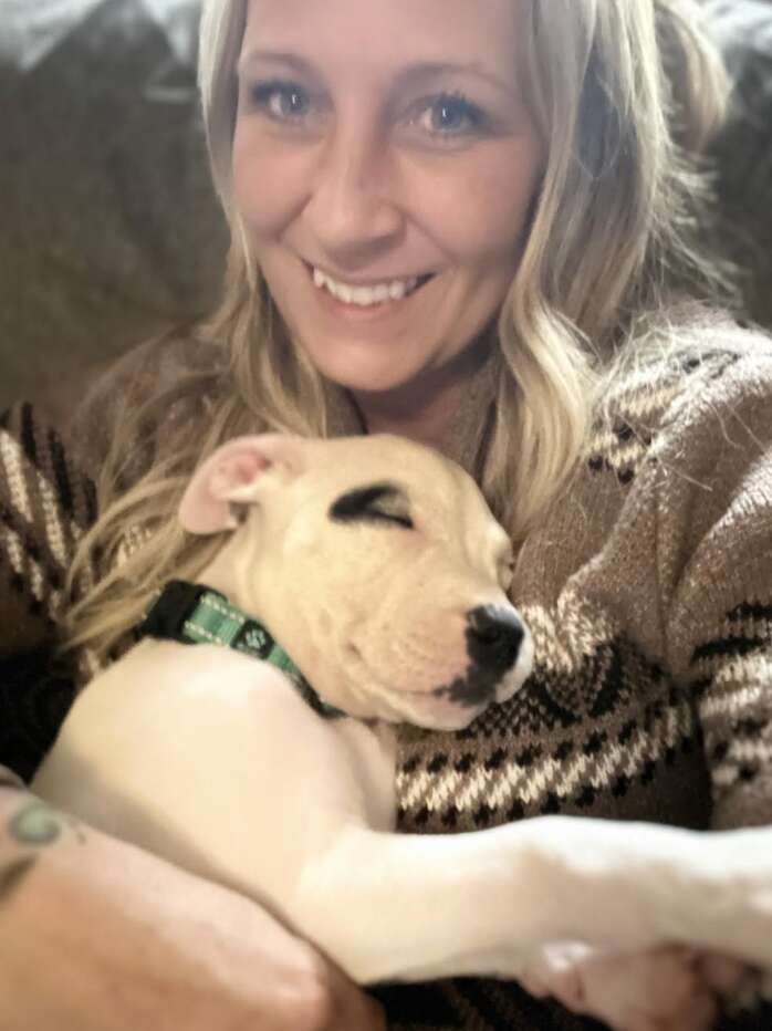 woman and dog 